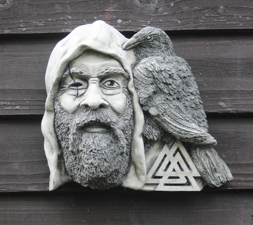 Odin viking norse with - viking, raven