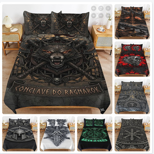 Viking doona duvet cover - viking, 2/3pc