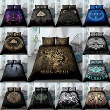 3D Viking Tattoo Quilt Cover