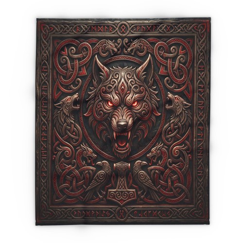 Viking wolf relief arctic - viking,
